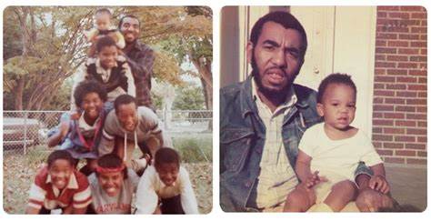 左图：科茨家的七个孩子，图中成人为父亲保罗·科茨 右图：儿时的科茨与父亲